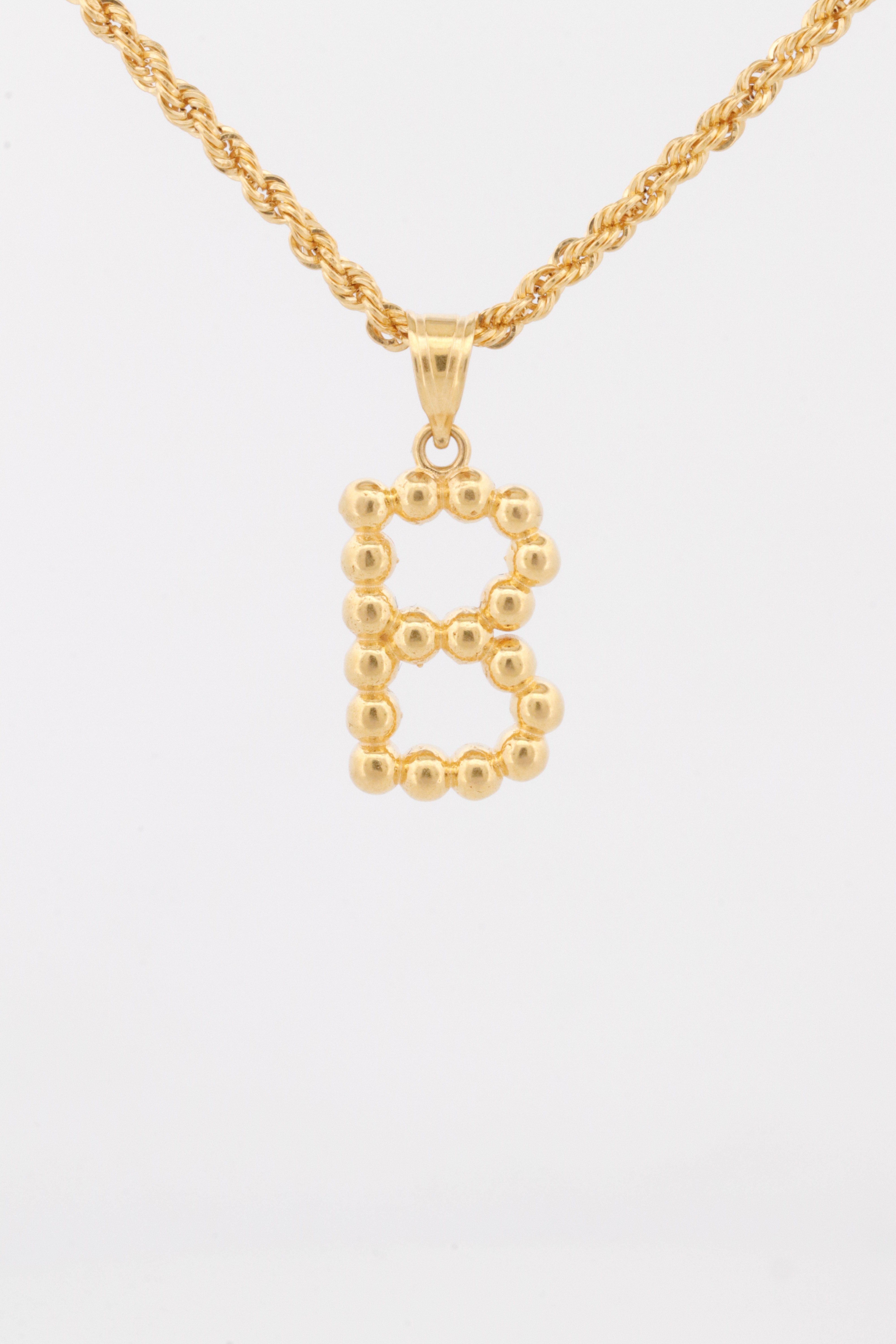 Gold Letter B Pendant Necklace – 1.30g | Bigeasy Jewellers